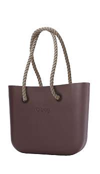 O bag kabelka MINI Chocolate s dlhými povrazmi natural