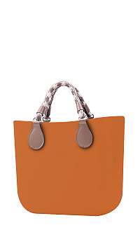 O bag kabelka MINI Mattone s krátkymi lanovými rúčkami Tortora