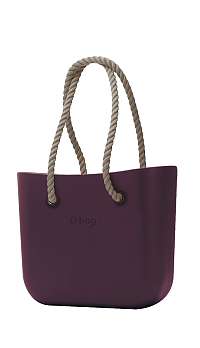 O bag kabelka MINI Melanzana s dlhými povrazmi natural