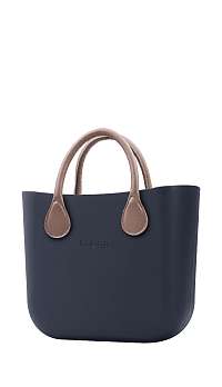 O bag kabelka MINI Navy s krátkou koženkou Tortora