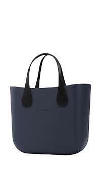 O bag kabelka MINI Navy s krátkymi koženkovými rúčkami Extra Slim Nero