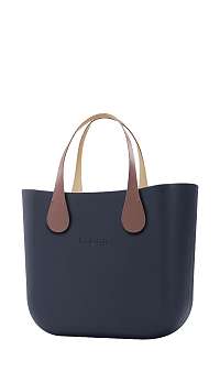 O bag kabelka MINI Navy s krátkymi koženkovými rúčkami Extra Slim Phard