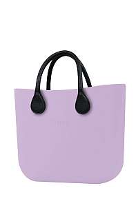 O bag  kabelka MINI Orchidea s čiernymi krátkymi koženkovými rúčkami