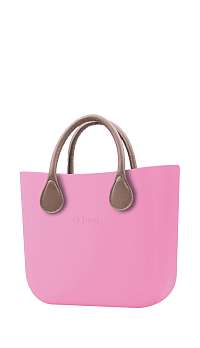 O bag kabelka MINI Pink s krátkou koženkou Tortora