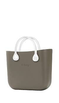 O bag kabelka MINI Rock s bielymi krátkymi koženkovými rúčkami