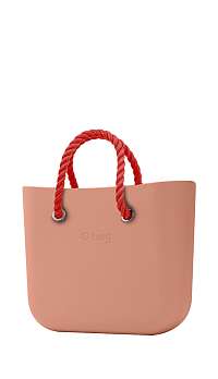 O bag kabelka MINI Rouge/Phard s červenými krátkymi povrazmi