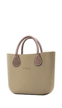 O bag  kabelka MINI Sabbia s krátkou koženkou Tortora