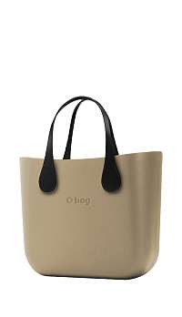 O bag kabelka MINI Sabbia s krátkymi koženkovými rúčkami Extra Slim Nero
