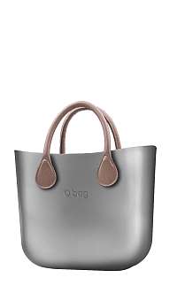 O bag kabelka MINI Silver s krátkou koženkou Tortora