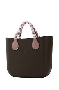 O bag kabelka MINI Testa di Moro s krátkymi lanovými rúčkami Tortora