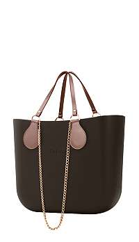 O bag kabelka MINI Testa di Moro s retiazkovými rúčkami a púdrovou koženkou