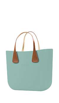 O bag kabelka MINI Turchese s krátkými koženkovými rúčkami Extra Slim Naturale