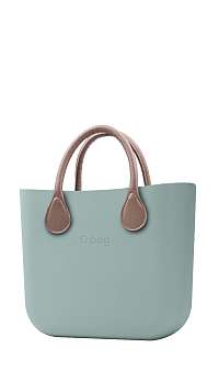 O bag kabelka MINI Verde Antico s krátkou koženkou Tortora