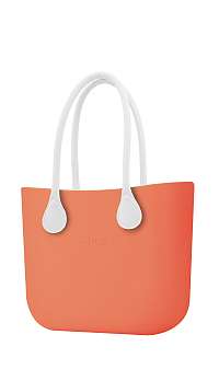 O bag kabelka Papaya s bielymi dlhými koženkovými rúčkami