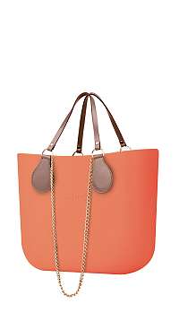 O bag kabelka Papaya s retiazkovými rúčkami a púdrovou koženkou