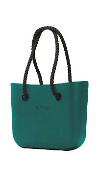 O bag kabelka Petrolio s čiernymi povrazovými rúčkami