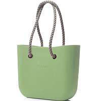 O bag kabelka pistáciová s povrazovými rúčkami natural