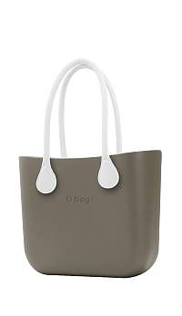 O bag kabelka Rock s bielymi dlhými koženkovými rúčkami