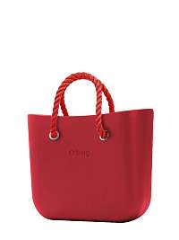O bag kabelka Rosso s červenými krátkymi povrazmi