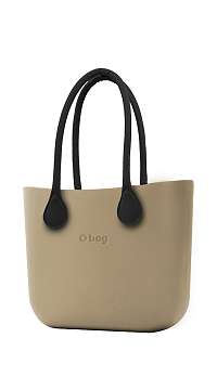O bag kabelka Sabbia s čiernymi dlhými koženkovými rúčkami