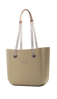 O bag kabelka Sabbia s retiazkovými rúčkami Cuoio/Silver