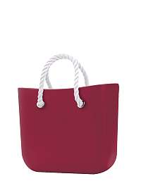 O bag kabelka Sangria s bielymi krátkymi povrazmi