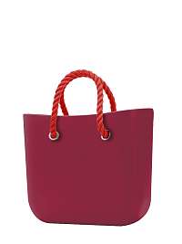 O bag kabelka Sangria s červenými krátkymi povrazmi