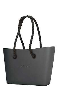 O bag kabelka Urban Grafite s čiernymi dlhými povrazmi