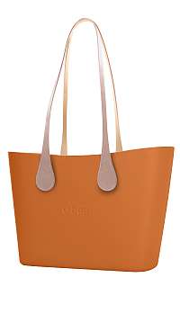 O bag kabelka Urban Mattone s dlhými koženkovými rúčkami Extra Slim Ecru