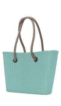 O bag kabelka URBAN MINI Turchese s dlhými povrazmi natural