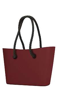 O bag kabelka Urban Ruby Red s čiernymi dlhými povrazmi