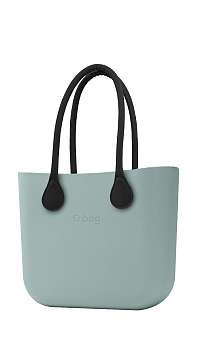 O bag kabelka Verde Antico s čiernymi dlhými koženkovými rúčkami