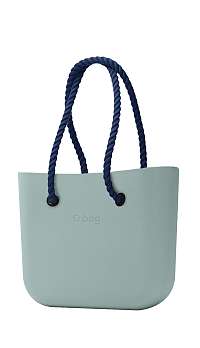 O bag  kabelka Verde Antico s tmavomodrými dlhými povrazmi