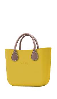 O bag MINI kabelka Ginestra s krátkou koženkou Tortora