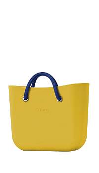 O bag MINI kabelka Ginestra s modrými krátkymi lanovými rúčkami Cobalto