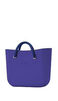 O bag  modrá kabelka Iris s modrými krátkymi lanovými rúčkami Cobalto