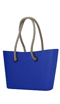 O bag  modrá kabelka Urban Blue Maya s dlhými povrazmi natural