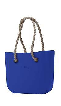 O bag  modré kabelka Blue Maya s dlhými povrazmi natural