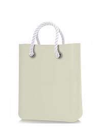 O bag O Chic kabelka Ivory s bielymi krátkymi povrazmi