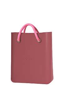 O bag  O Chic kabelka Marsala s ružovými krátkymi lanovými rúčkami Rosa