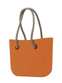 O bag  oranžová kabelka Mattone s dlhými povrazmi natural