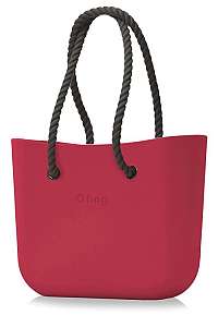 O bag kabelka Ciliegia s čiernymi dlhými povrazmi