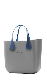 O bag  sivé kabelka MINI Grigio Chairo s krátkymi koženkovými rúčkami Extra Slim Avio