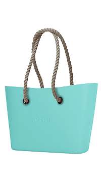 O bag tyrkysová kabelka Urban Tiffany s dlhými povrazmi natural