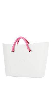 O bag  Urban kabelka Latte s ružovými krátkymi lanovými rúčkami Rosa