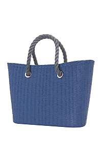 O bag Urban kabelka MINI Cobalto so sivými krátkymi povrazmi