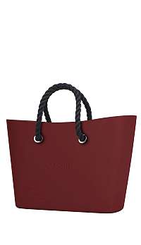 O bag  Urban kabelka Ruby Red s čiernymi krátkymi povrazmi