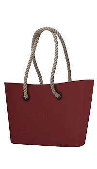 O bag  Urban kabelka Ruby Red s dlhými povrazmi natural