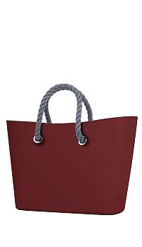 O bag Urban kabelka Ruby Red so sivými krátkymi povrazmi