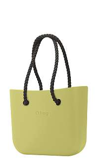 O bag kabelka Celery Green s čiernymi dlhými povrazmi